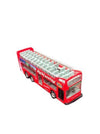 KinsFun Die Cast Metal 6" NYC Red Double Decker Bus Pull Back Toy