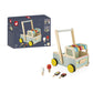 Janod - Janod - Wooden Pull-Along Ice Cream Cart/Trolley - 4 Ice Creams Included - Silent Wheels - Anti-Tip System - Fsc-Certified - Water-Based Paint - 1 Year, J08049