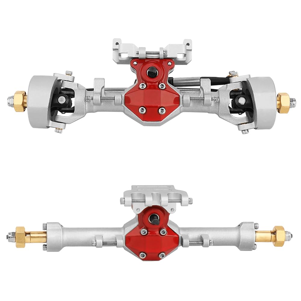 Pothyes Diamond Shape Scx24 Aluminum Axle Upgrades For Axial Scx24 Deadbolt C10 Jlu Gladiator Bronco 1/24 Rc Crawler (Silver)
