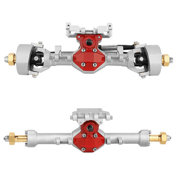 Pothyes Diamond Shape Scx24 Aluminum Axle Upgrades For Axial Scx24 Deadbolt C10 Jlu Gladiator Bronco 1/24 Rc Crawler (Silver)