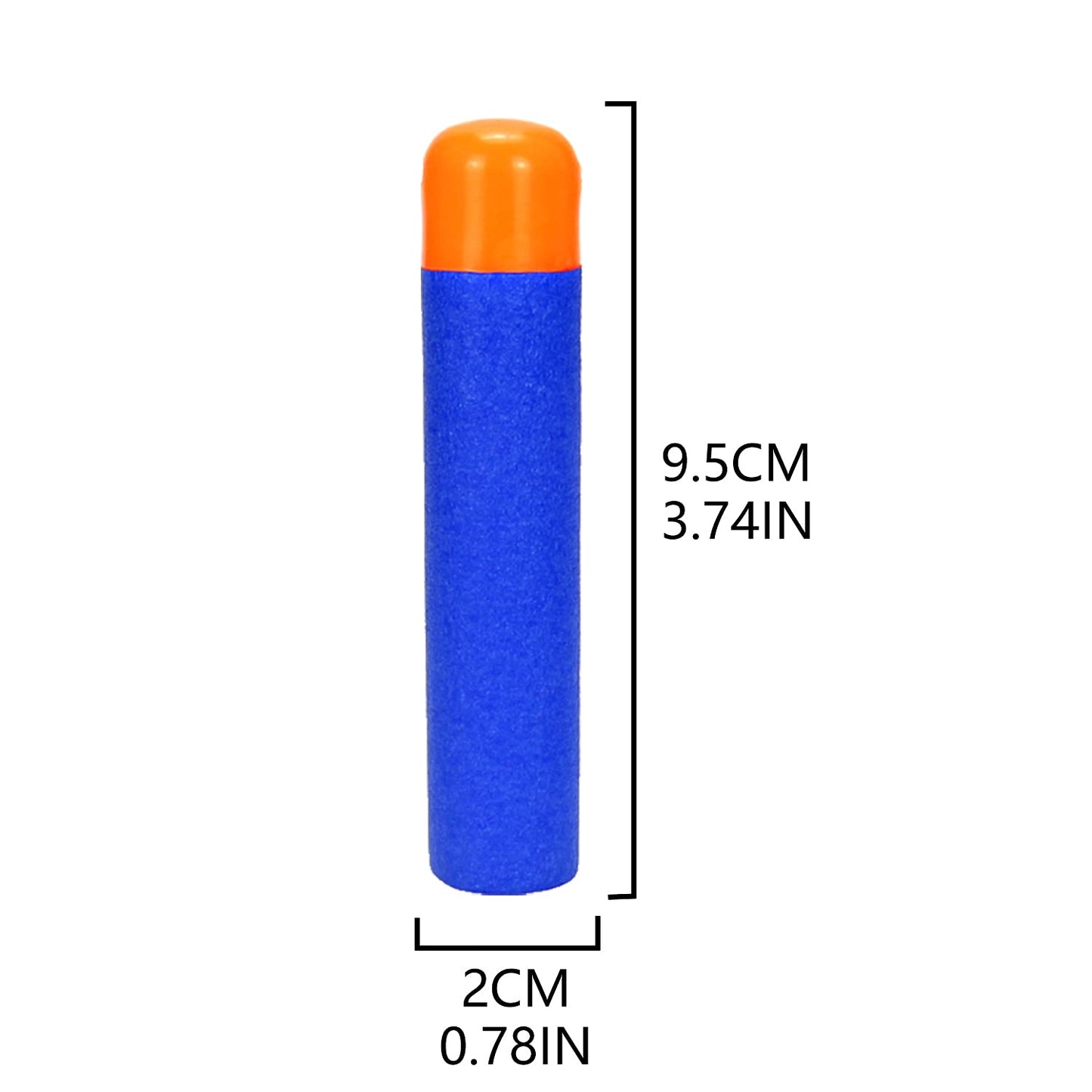 EKIND 9.5cm Foam Darts Compatible for Nerf advanced Mega Series 72-Dart Refill Pack (Red & Blue)