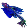 SGYYSG 3D Printed Feathered Wyvern Dragon Toy, Articulated Desktop Pet, 3 inches, Red Blue Green, Model SGYYSG-FWD-001