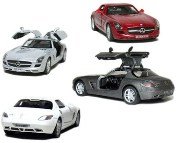 Set of 4: 5'' Mercedes Benz SLS AMG 1:36 Scale (Grey/Red/Silver/White)