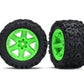 Traxxas 6773G 2.8'' Green RXT Wheels with Talon Extreme Tires (Rustler 4X4 F/R)