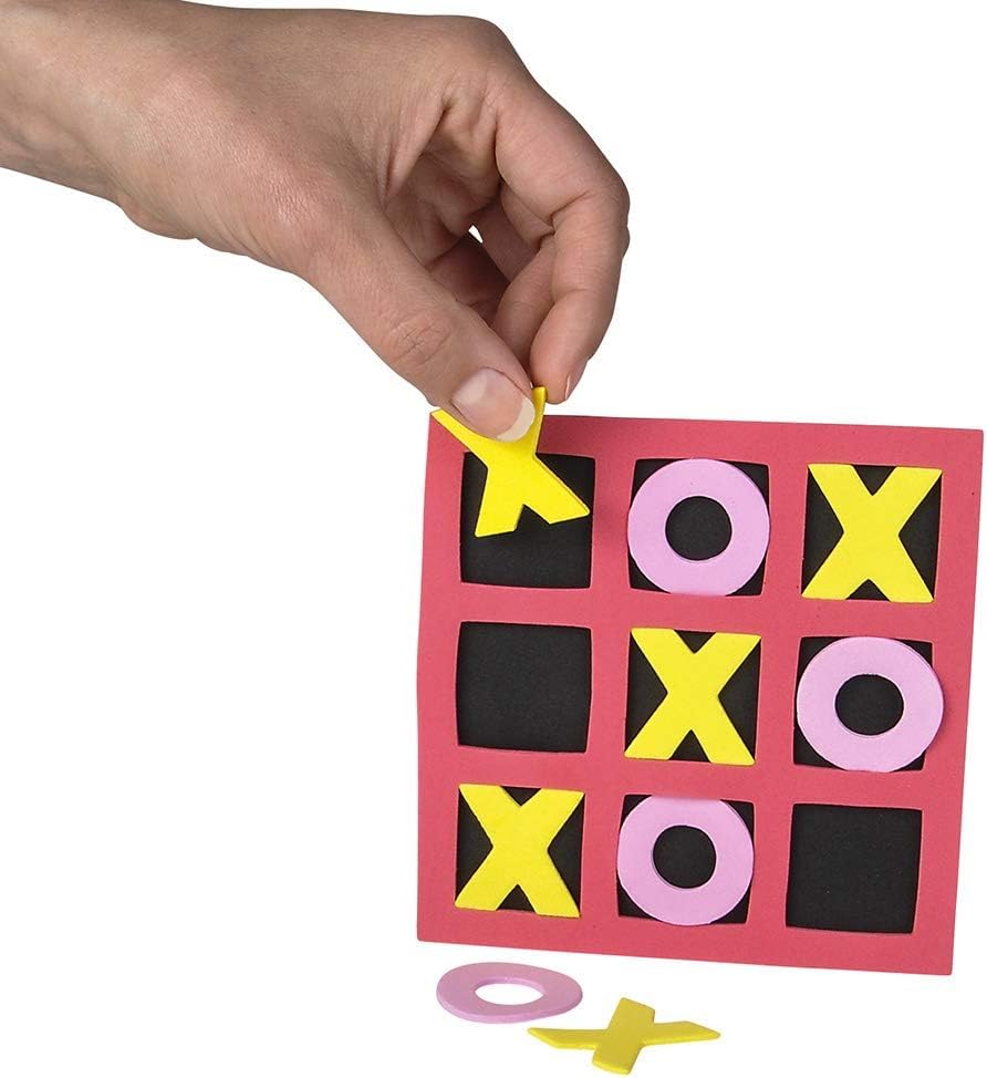 Tic Tac Toe (Bulk Pack Of 120) 5''X5'' Foam Tic-Tac-Toe Mini Board Game Toys For Kids, Birthday Party Favors, Goody Bag Stuffers