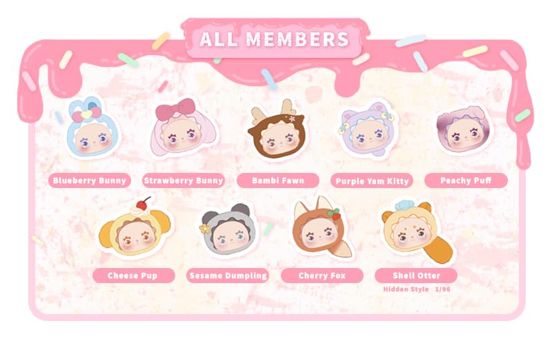 LUCKY EMMA Secret Forest Lovely Emma Dumpling Series Blind Box 8PCS Blind Bag Collection Toys Desktop Cute Blind Box Figures for Birthday Gifts