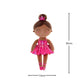 Gloveleya Baby Doll Ballerina Girl Gift Ballerina Plush Soft Doll Colorful Haze Gold Ballet Series-Rose Red 13 Inch With Gift Box