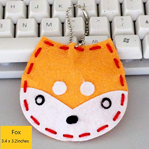 Kids DIY- First Sewing Kit for Kids, Learn to Sew DIY Craft Kits, Lovely Animals Style- Frog, Owl, Fox, Rabbit, Panda and Tiger