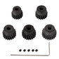 WEISHUJI Pinion Gear Set,48P Pinion Gear Set,48 Pitch Pinion Gear Set 3.175mm Shaft Hole 17T 18T 19T 20T 21T Pinion Gear with Sc
