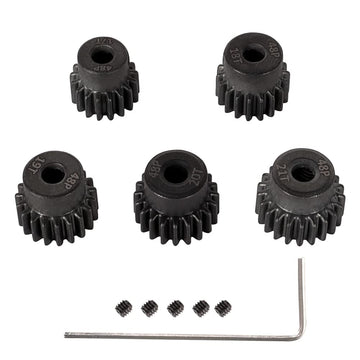 WEISHUJI Pinion Gear Set,48P Pinion Gear Set,48 Pitch Pinion Gear Set 3.175mm Shaft Hole 17T 18T 19T 20T 21T Pinion Gear with Sc