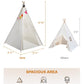 Co-Z Larger 85'' H Kids Teepee Play Tent, 2.1M Large Indoor Canvas Teepee Tent For Adults, Tall Foldable Teepee Outdoor, 5 Sides