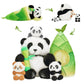 Ouozzz Panda Stuffed Animals With 3 Babies Inside Panda Bear Plush Toys With 19' Bamboo Shoot Bag - Gift Present Toys For Girls Boys Kids Toddler