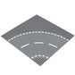 Feleph Classic Road Street Base Plates, City Town Curve Road Building Kit, 25 X 25 Cm Baseplate For Building Bricks Compatible With All Major Brands (Curve 4 Pieces)