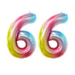 Goer Rainbow Foil Balloons Number 6,Huge Number Balloons For 6Th Birthday Party Supplies Anniversary Decorations (3 Pcs,42 Inch,32 Inch,16Inch)