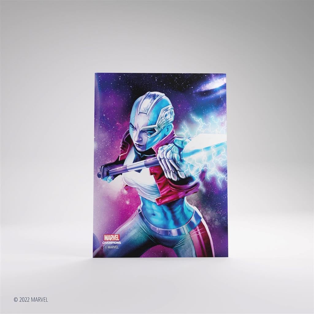 Gamegenic Marvel Champions The Card Game Official Nebula Fine Art Sleeves Pack Of 50 Art Sleeves And 1 Clear Sleeve Card Game Holder Use With Tcg And Lcg Games Made By Fantasy Flight Games