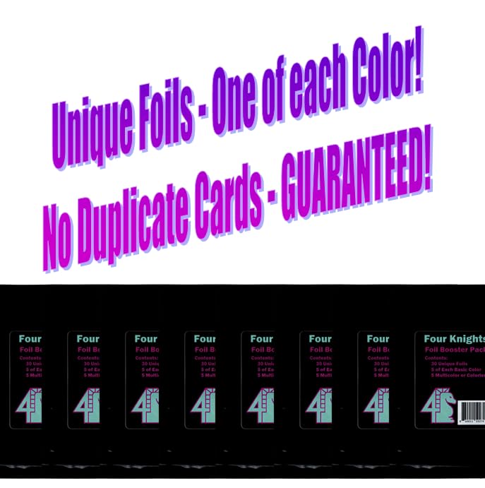 Four Knights: Mtg Tcg Holo Foil Booster Pack 30 Shiny Unique Cards Compatible With Magic