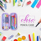 Chic Buddy Big Capacity 3D Pencil Box For Girls - Durable School Box With Organizer For Pencils, Pens, And Compass - Perfect For