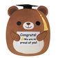 Finebee Bear Plush Brown Bear Stuffed Animal With Congratulation Graduation Card For Students Aderable Celebratory Gradua Gifts