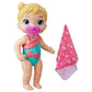 Hasbro Baby Alive Splash 'n Snuggle Doll, Blonde - Small Water Play Doll, Plastic, Model E87215W00