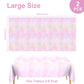 2 Pack Pastel Rainbow Tablecloth Disposable Plastic Table Covers Pastel Rainbow Party Decorations Watercolor Party Table Cloths