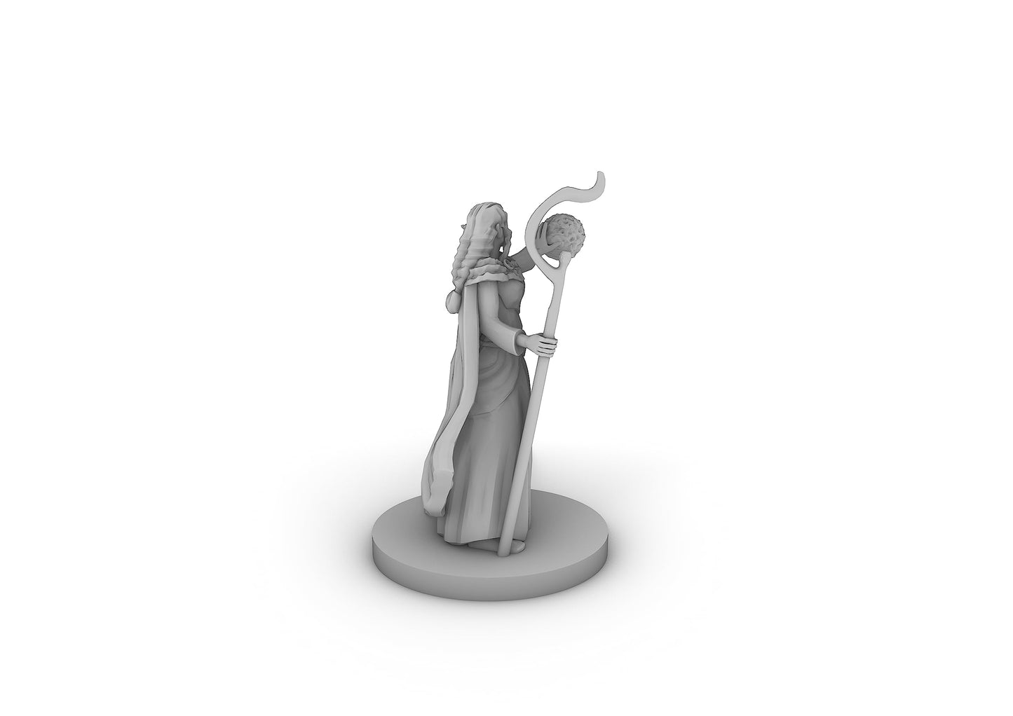 Female Elf Druid 2 Tabletop Dnd Gaming Miniature