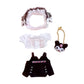 Niannyyhouse 20Cm Plush Doll Clothes Loose Headwear White Shirt Black Skirt Backpack 8In Soft Stuffed Plush Toy Accessories Dres