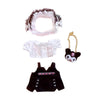 Niannyyhouse 20Cm Plush Doll Clothes Loose Headwear White Shirt Black Skirt Backpack 8In Soft Stuffed Plush Toy Accessories Dres