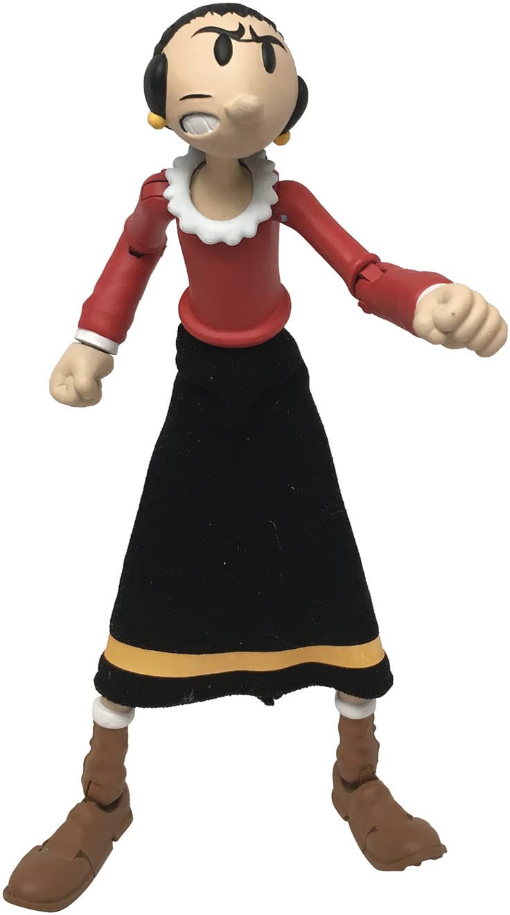 Boss Fight Studio Popeye Classics Olive OYL Action Figure - 1:12 Scale, Highly Articulated, Plastic, Includes Accessories, Multicolored
