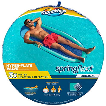 Swimways Spring Float Recliner 6060700 Water Buoyant Summertime Relaxation Comfort Lounge Seat For Pool Lake Beach Pond River Is