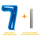 32 Inch Blue Number 7 Balloons Foil Ballon Digital Birthday Party Decoration Supplies (Blue Number 7 Balloon)