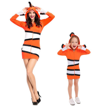 KDranxi Animal Onesie for Kids, Parent-Child Costumes,Ocean Theme Party Costumes,Halloween Cosolay Stage Performance Costumes