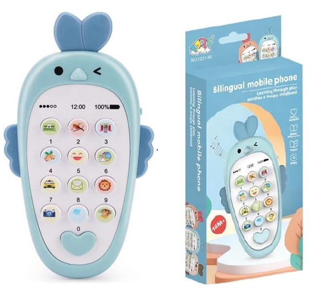 Prime Deals Baby Cell Phone Toy With Music Sensory Learning Toys With 12 Functions With Light Music Toys For 1 Year Old Girl/Boy