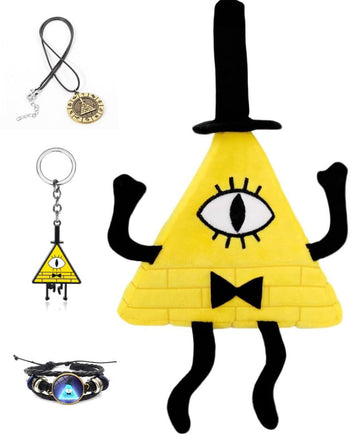 12Inch Gravity Falls Bill Cipher Plush Plushies Toy,Cute Soft Baby Bill Stuffed Animal Doll Pillows Merch For Christmas, Thanksgiving Gift Weird Town Fans Boys Girls Kids (4X Bill Cipher Kits)
