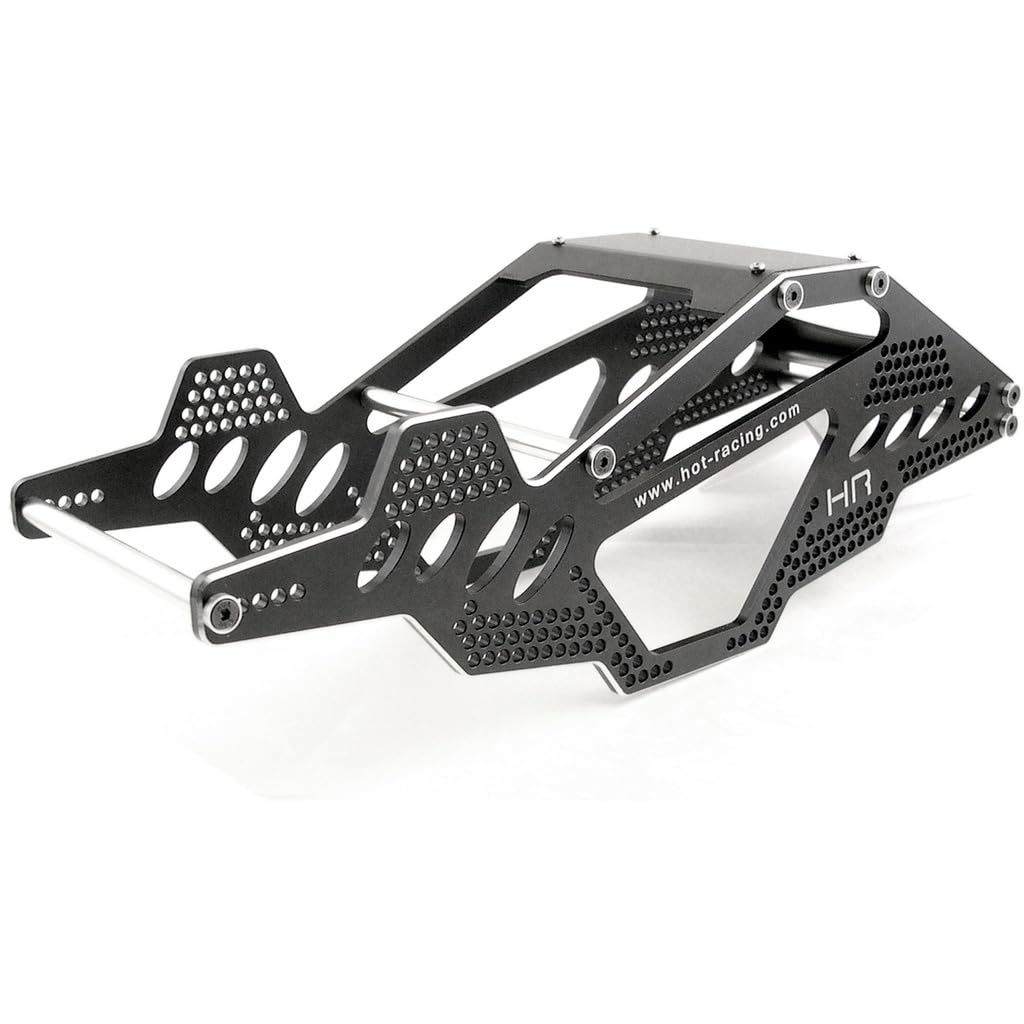 Hot Racing SCP14RR01 Aluminum Rock Racer Conversion Chassis (black) - Ax10