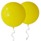 Oupking Giant Thick Balloons 36 Inch Yellow Big Round Latex Balloons 6 Packs For Party Decorations