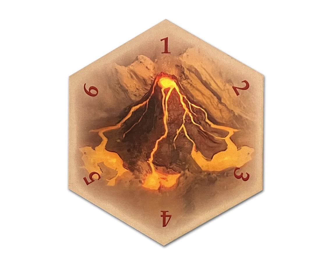Tabletop Monthly Volcano Hex Scenario compatible with Catan's Settlers of Catan