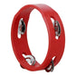 Homgee 6 Inch Handheld Wooden Tambourine Hand Bell Percussion Musical Toy Single Row Metal Jingles Red For Party Kids Games