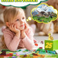 SHUWND Mini 3D Printed Zoo Animals Felt Story Board Set, 25Pcs, 4"x7.5"x2", Interactive Preschool Learning Toy, Colorful Felt