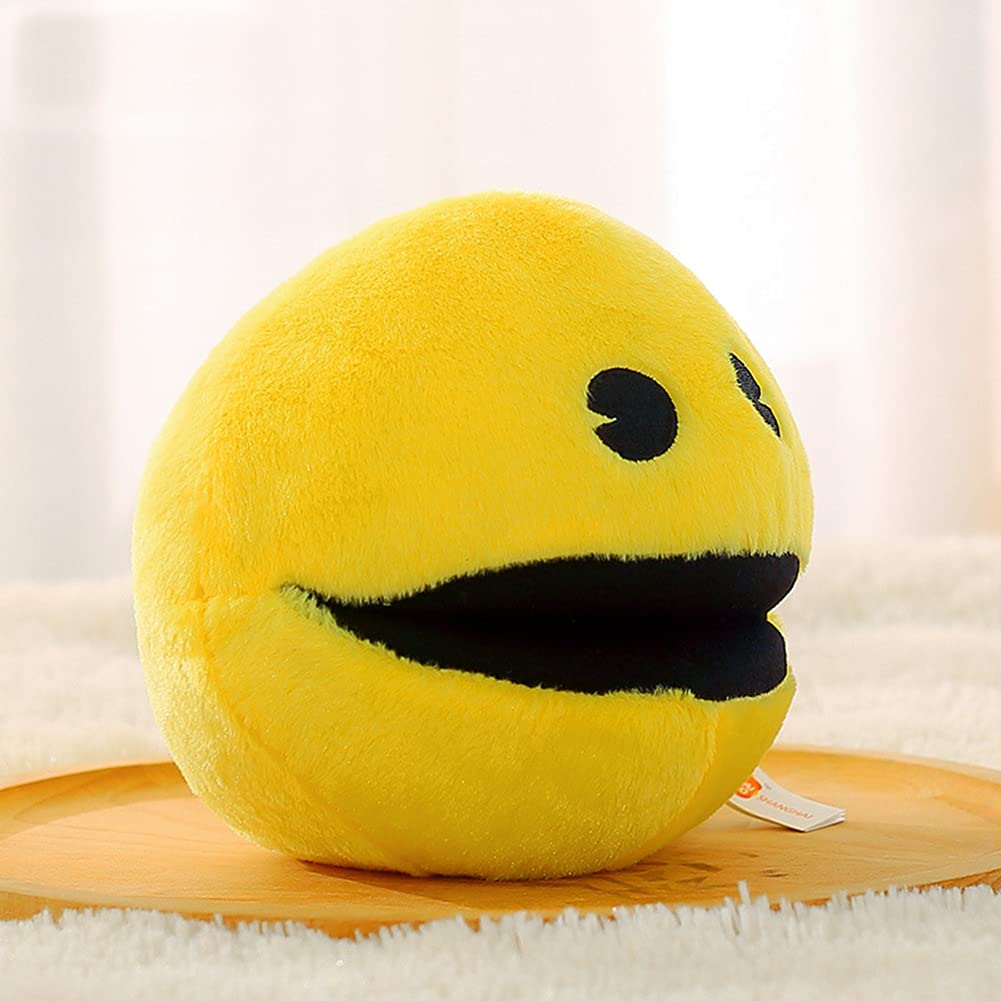 Wjcnpac-Man 6' Pacn Game Man Plush Toys Yellow Portable Plush Stuffed Toy Ghost Stuffed Animal Suitable For Party Decoration Suitable For Festivals/Birthday Gifts