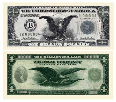 American Art Classics Billion Dollar Bill Pack - 50 Paper Banknotes, Black, Medium Size