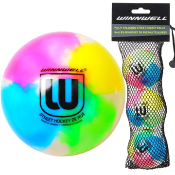Winnwell Sports Street Hockey Balls - Indoor & Outdoor Balls With Storage Bag - Hockey Gear Ideal For Road, Or Street Hockey Gam