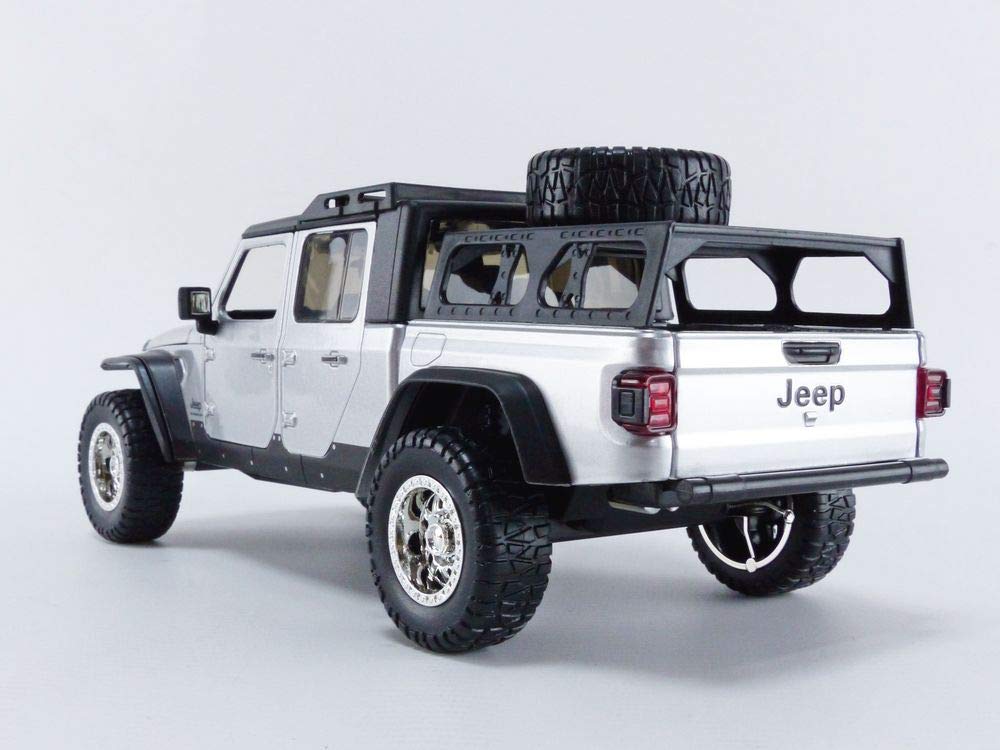 Fast & Furious F9 1:24 2020 Jeep Gladiator Die-Cast Car, Toys For Kids And Adults,Silver