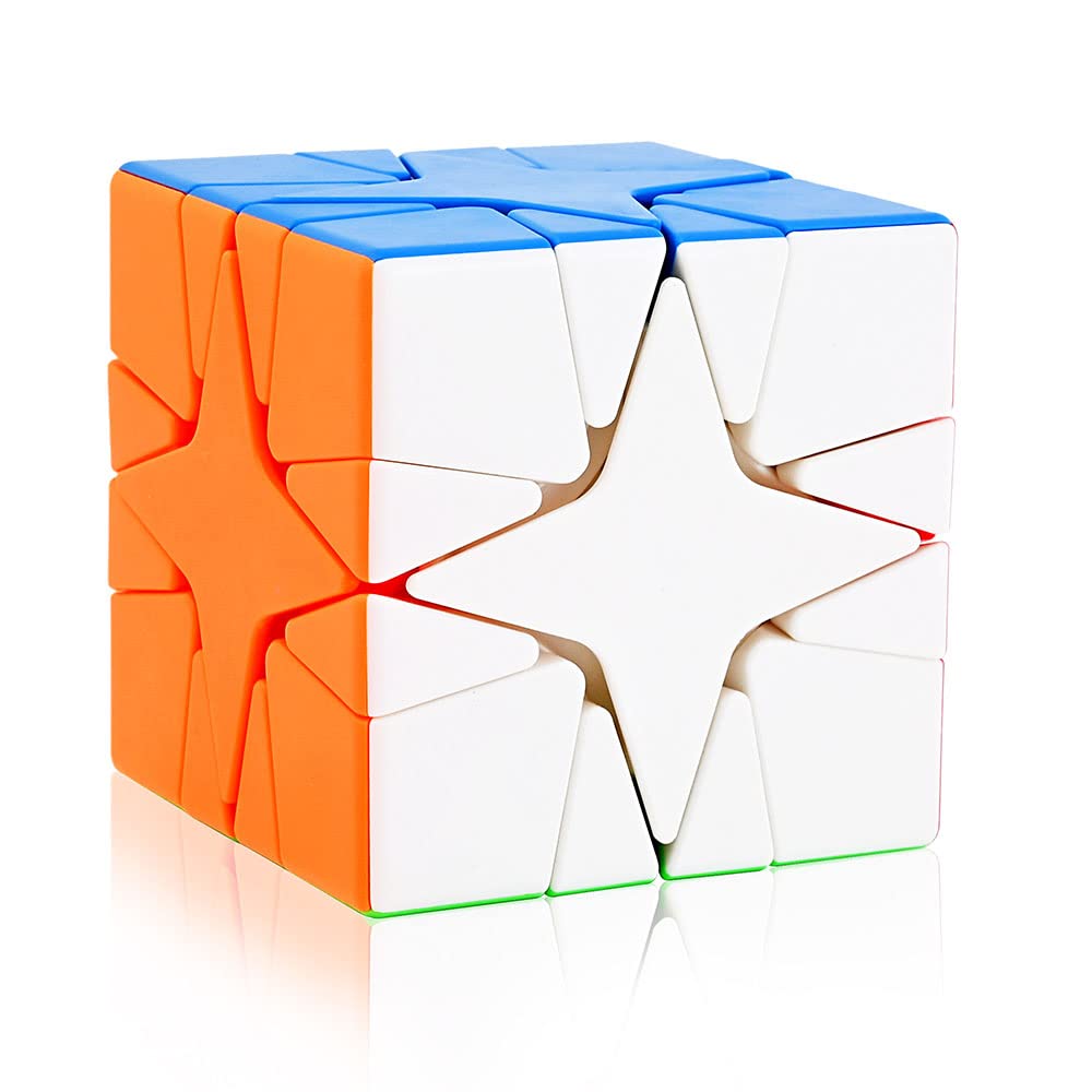 BroMoCube 3x3 MoYu MeiLong Polaris Speed Cube - Stickerless Plastic Magic Puzzle Cube, Antistress Game Toy, Model UKS887