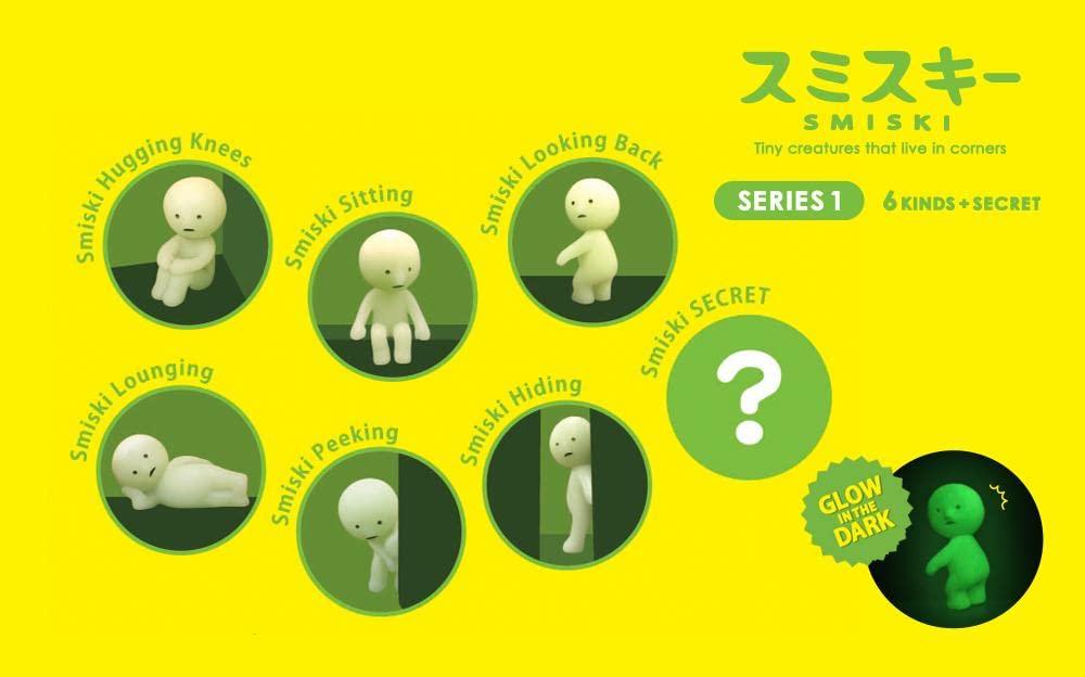 Dreams Smiski Glow in The Dark Figure, Series 1, Random Styles, 12 Pack
