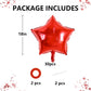 TONIFUL 30Pcs 18 Inch Large Red Star Shape Foil Balloons Big Red Stars Helium Mylar Ballons for Birthday Wedding Baby Shower Ann
