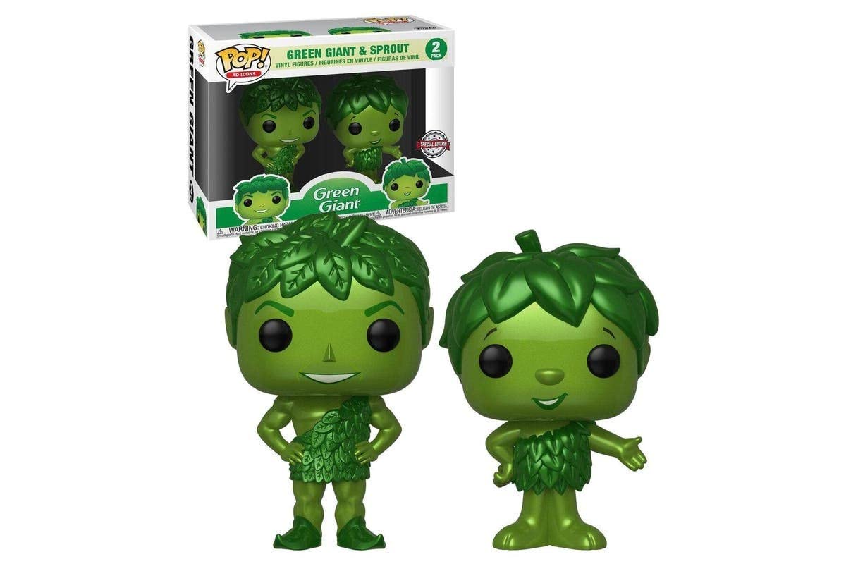 Funko Pop! Ad Icons: Green Giant And Sprout 2 Pack [Metallic] - Sdcc Debut