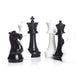 Megachess Large Premium Chess Set With 16 Inch Tall King Black And White With Quick Fold Nylon Mat