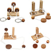 Brain Teaser Puzzle Wooden Threading Rope Loop Puzzle Luban Lock Brain Teaser Game mature-themed Kids Toy Puzzles for mature-themeds (4)
