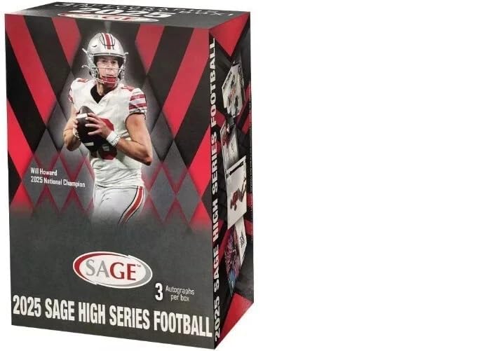 2025 NFL Sage HIGH Series Football Trading Card Blaster Box (3 Autographs Per Trading Card Box)