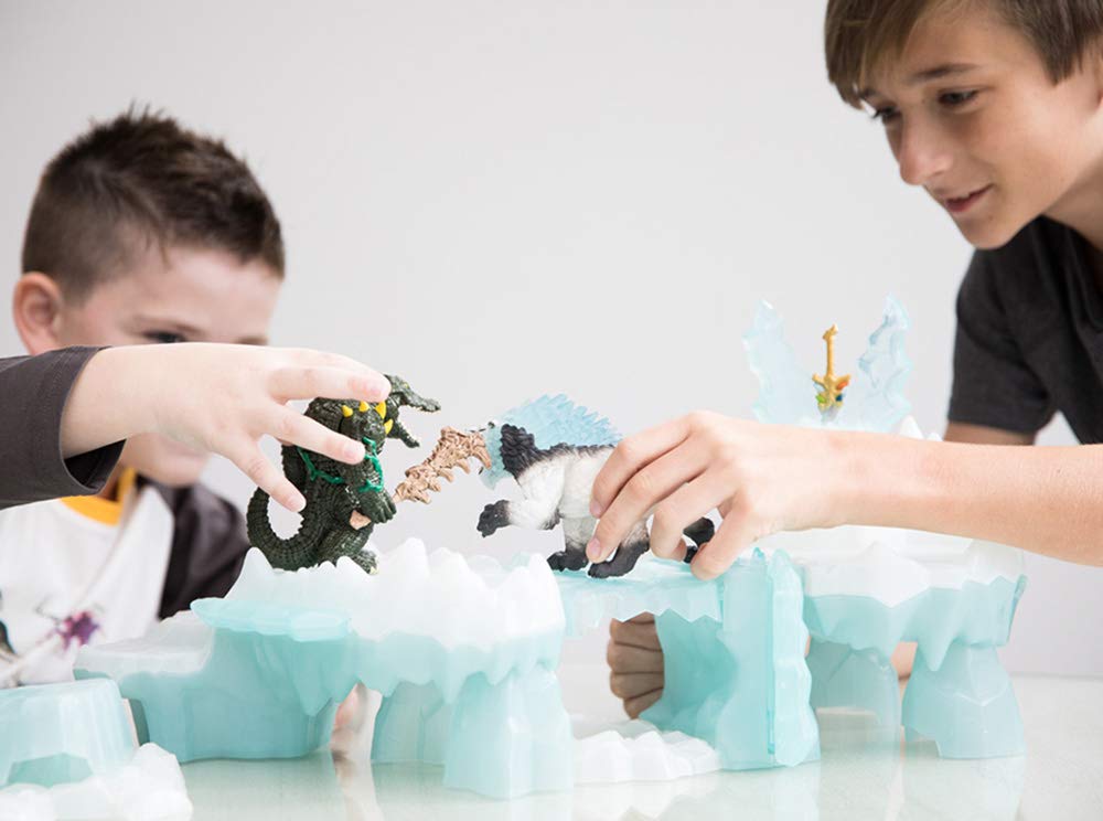 Schleich Eldrador Creatures  Mythical Creatures Toys for Kids  Attack on Ice Fortress Set with Ice Monster and Jungle Monster Action Figures  Ages 7+